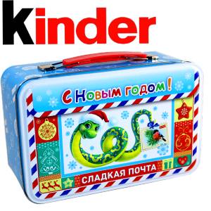 Детский новогодний подарок в жестяной упаковке весом 600 грамм по цене 1324 руб